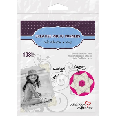 куточки для фото від Scrapbook Adhesives - Paper Photo Corners Self - Adhesive - Ivory, 12м, 108 шт.