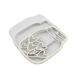 Заготовка для шейкера Hearts in jar jar 10,3x7,5см, колір молочний, ТМ Фабрика Декору