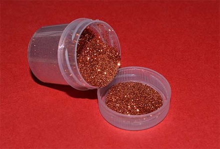 Глиттер фасованный от ScrapBerry's - Красное золото, 10 г, 12 мл