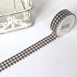 Бумажный скотч с принтом "Гусиные лапки", ширина 15 мм, длина 8 м