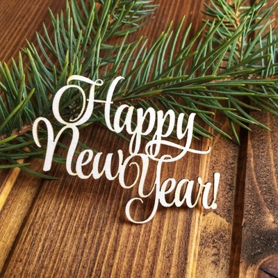 Чипборд від Вензелик - Напис "Happy New Year"
