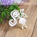 Чипборд от Вензелик - Девочка с зайчиком, размер: 58x62 мм