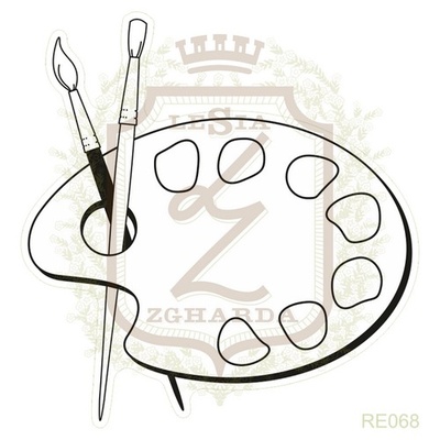 Акриловый штамп Lesia Zgharda RE068 Палитра, 5,6*5,9 см.