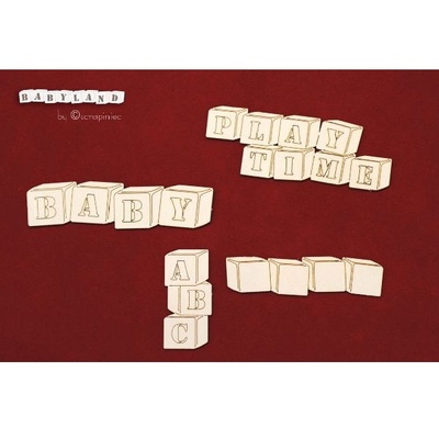 Чипборд Scrapiniec - Кубики, 4 элемента