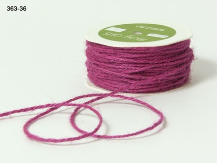 Джутовий шнур Twisted Burlap - Grape, 1 мм, колір: рожевий, 90 см
