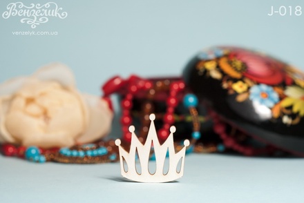 Чипборд від Вензелик - Корона 03, розмір: 37x39 мм