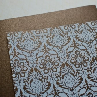 Аркуш дизайнерського паперу з візерунком Розкішно 1, колір Шоколад, А4