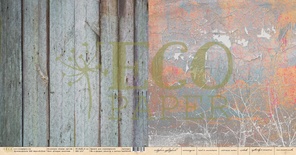 Лист двусторонней бумаги для скрапбукинга от EcoPaper - "Старая калитка" из коллекции "Среди лугов".