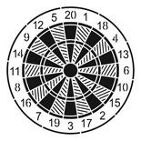 Маска The Crafter's Workshop - Mini Template Dartboard, 15х15см