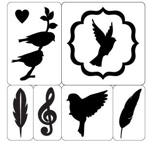 Набір вирубок з чіпборду №1 від ScrapBerryʼs - Райські птахи, 10x10смі