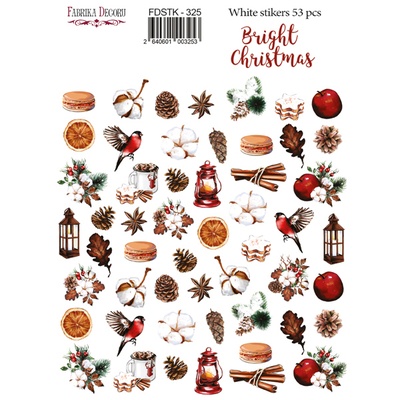 Набір наліпок (стікерів) 53шт. Bright Christmas #325