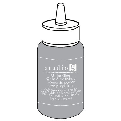 Клейовий Глітер Studio G, колір Срібло