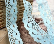 Тасьма мереживна від ScrapBerryʼs - П/Е 2,5см блакитна, 1 м