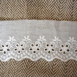 Мереживо шиття, колір білий натуральний, 100% бавовна, ширина 7 см, довжина 45см