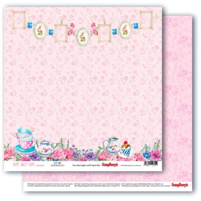 Набор бумаги для скрапбукинга от ScrapBerry's - Home sweet home, 30,5x30,5 см, 6+2 шт