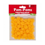 Помпони SANTI жовті 15мм 50 шт.