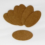 Тег "Овал" з крафт-картону, 6,5x3,3 см, 1 шт.