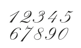 Акриловий штамп A008c Цифри, розмір 10x6 см