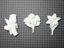 Гіпсові прикраси від ScrapEgo - Квіти великі, SEGF006