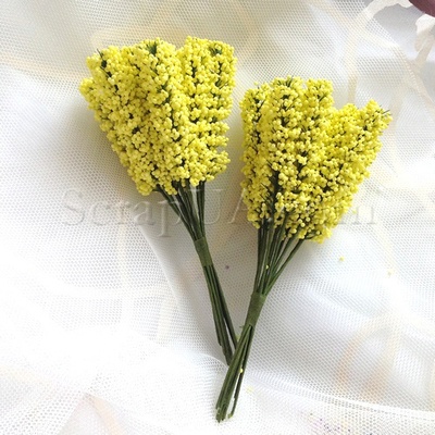 Гілочки декоративні, колір лимонний, 1 пучок з 10 штук
