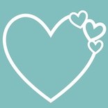 Чипборд від Вензелик - Сердечко 05, розмір: 43*49 мм