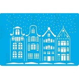Трафарет - Фабрика Декору - Зимовий Амстердам 15см20см