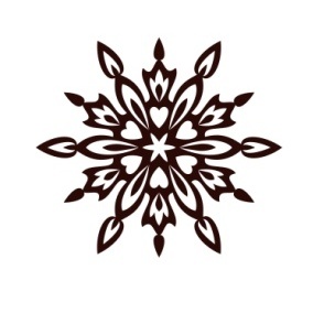 Акриловий штамп Christmas Stamp SR068 Сніжинка, розмір 5х4,5см