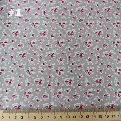 Бавовна, сіра в дрібні квіти, #1, 50x40см