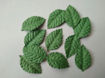 Листики, цвет мятный, 40х25мм, 10 шт.