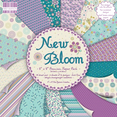 Набір паперу для скрапбукінгу First Edition - New Bloom, 48 аркушів, розмір 20 x20см.