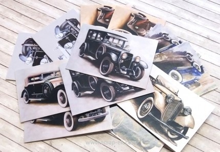 Набор карточек от Евгения Курдибановская ТМ - "Машины", 5х7 см, 10 шт.