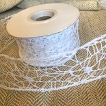 Лента-сетка с жестким кантом, цвет белый, шир. 5 м, длина 90 см