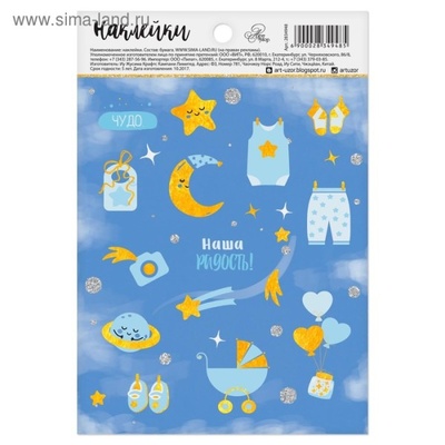 Наклейки бумажные от АртУзор - "Наша радость", 11 х 16 см