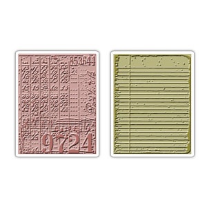 Папки для тиснения от Sizzix - Texture Fades Embossing Folders 2PK - Collage & Notebook Set, 2 шт.