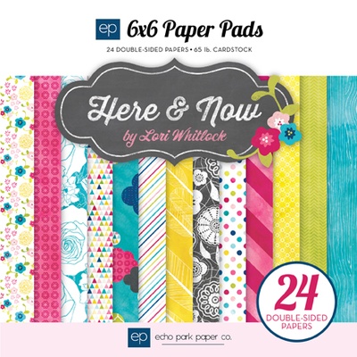 Набор бумаги от Echo Park - "Here & Now", 15х15 см, 24 листов