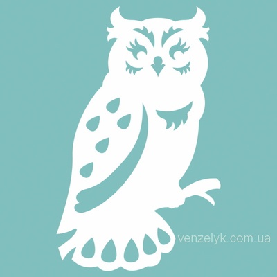 Чипборд від Вензелик - Сова, 65x45 мм