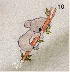 Картинки на льоні - Коала, арт.0153, 20x20см