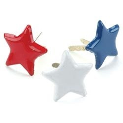 Набір брадсів Creative Impressions - Red/White/Blue Stars, 50 штук