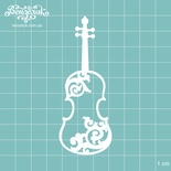 Чипборд від Вензелик - Скрипка 03, розмір: 34x89 мм
