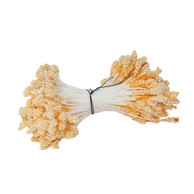 Тычинки двусторонние, цвет персиковый,  55х3мм, 144 шт.