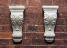 Гіпсова прикраса від E.В.A. - Декоративний кронштейн, 3x1.3 см, 2 шт.