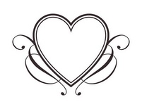 Акриловий штамп SV014 серце, розмір 4,2х2,9 см