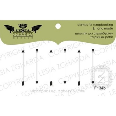 Акриловий штамп Lesia Zgharda F134b Стрілочки, розмір 5x2,5см