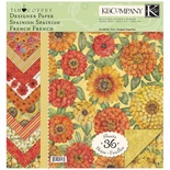 Набор бумаги от K&Company - "Сад", размер: 31х31 см, 12 листов