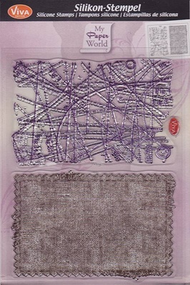 Набор акриловых штампов от Viva-decor "Раскрой ткани", размер 14 x 18 см.