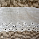 Мереживо шиття, колір білий натуральний, 100% бавовна, ширина 6 см, довжина 45см
