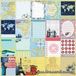 -20% Лист бумаги для скрапбукинга  от ScrapBerry's - Вокруг Света - Яркие впечатления АНГЛ.язык