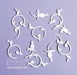 Чипборд от Wycianka - Шиповник - завитки, 8 шт.