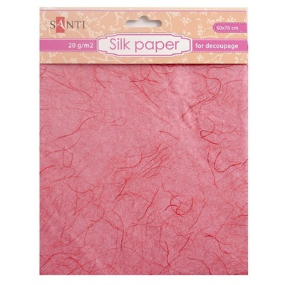 Шовковий папір, рожевий, 50*70 см, ТМ Santi