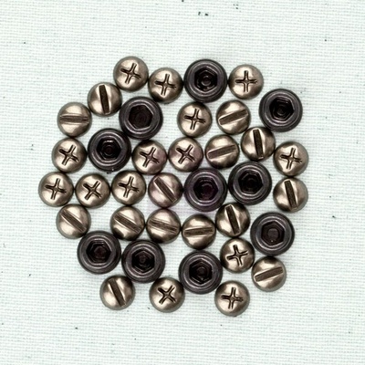 Набор металлических украшений Prima Marketing - Junkyard Findings Metals Trinkets - Screw Heads, 34 шт.